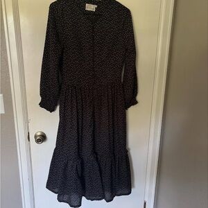 Dainty Jewells Black and White Long Sleeve Dress